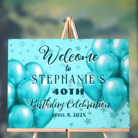 Ballonnen Sterren Verjaardagsviering Welkom Acryl Bord (Neutraal)