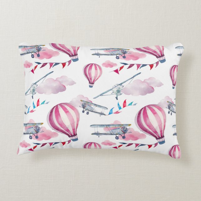 Ballonnen & Tweedekkers Accent Kussen (Achterkant)