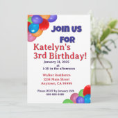 Ballonnen Uitnodiging (Staand voorkant)