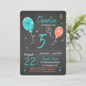 Ballonnen | Uitnodiging van de vogeldag in Chalkbo (Staand voorkant)