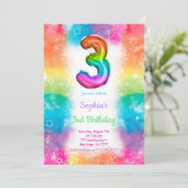 Ballonnen Uitnodigingen (Staand voorkant)