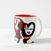 Ballonnen Valentijn Tweekleurige Koffiemok (Voorkant rechts)