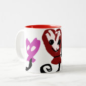 Ballonnen Valentijn Tweekleurige Koffiemok (Voorkant links)