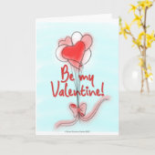 Ballonnen Valentijnsdag Kaart (Gele Bloem)