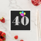 ballonnen van 40e verjaardagsfeest servet (Insitu)