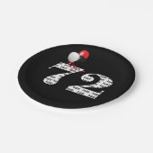 ballonnen van 72e verjaardag papieren bordje (Gekanteld)