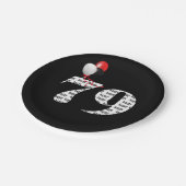 ballonnen van 79e verjaardag papieren bordje (Gekanteld)