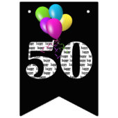 ballonnen van het 50e verjaardagsfeest vlaggetjes (Eerste vlag)