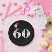 ballonnen van het 60e verjaardagsfeest papieren bordje (Feest)