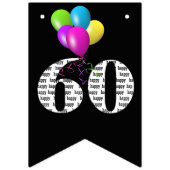 ballonnen van het 60e verjaardagsfeest vlaggetjes (Tweede vlag)