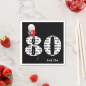 ballonnen van het 80ste verjaardagsfeest servetten (Insitu)