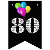 ballonnen van het 80ste verjaardagsfeest vlaggetjes (Tweede vlag)