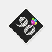 ballonnen van het 90e verjaardagsfeest servet (Hoek)