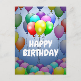 Ballonnen Verjaardagskaart Briefkaart