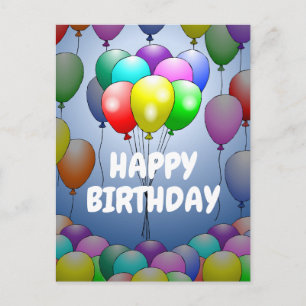 Ballonnen Verjaardagskaart Briefkaart