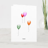 Ballonnen Verjaardagskaart Kaart (Achterkant)