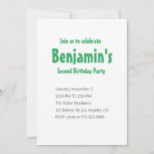 Ballonnen Verjaardagsuitnodiging Kaart (Achterkant)