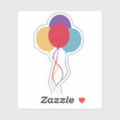 Ballonnen, viering sticker (Vel)