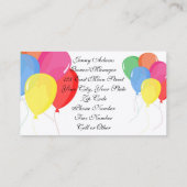 Ballonnen Visitekaartje (Achterkant)