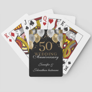 Ballonnen voor 50-jarig huwelijksjubileum pokerkaarten