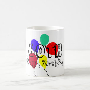 Ballonnen voor 60e verjaardag Mijlpalen Mokken