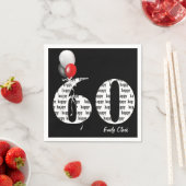 ballonnen voor 60e verjaardagsfeest servetten (Insitu)