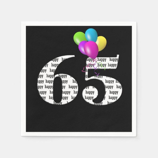 Ballonnen voor 65e verlichtingspartij servet (Voorkant)