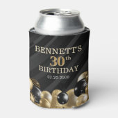 Ballonnen Zwart Goud Blikjeskoeler (Blikje Voorkant)