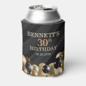 Ballonnen Zwart Goud Blikjeskoeler (Blikje Achterkant)