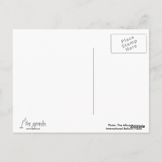 Ballonochtendbriefkaart Briefkaart (Achterkant)