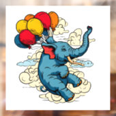 ballonolifant raamsticker (Vel 2)