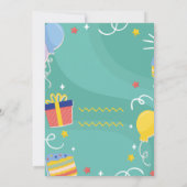 Ballonpartij Birthday Cake Cadeaus Kaart (Achterkant)