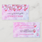 Ballonpartij Planner vrolijk kerstfeest Visitekaartje (Voorkant / Achterkant)