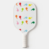 ballonpartijpatroon op wit pickleball paddle (Voorkant)