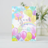 ballonpastel bedankkaart (Staand voorkant)