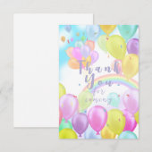 ballonpastel bedankkaart (Voorkant / Achterkant)