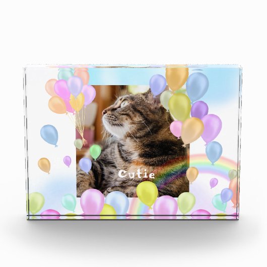 Ballonpastel Dier Pet Fotoblokken (Voorkant)