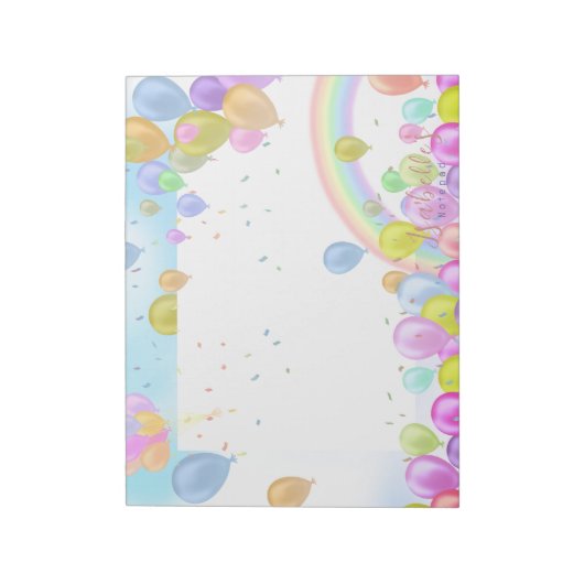 ballonpastel notitieblok (Linkerzijde)