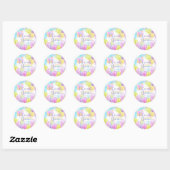 Ballonpastel Verjaardagspapier Borden Ronde Sticker (Vel)
