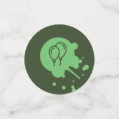 Ballonpatroon van de Groene Paintball-partij Confetti (Kleine voorkant)