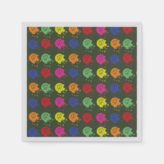 Ballonpatroon van de Groene Paintball-partij Servet (Voorkant)