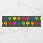 Ballonpatroon van de Groene Paintball-partij Waterfles Etiket (Enkel label)