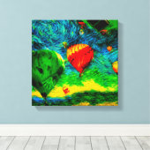 Ballonrace aan de spectaculaire hemel canvas afdruk (Insitu (Houten vloer))