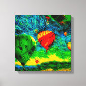 Ballonrace aan de spectaculaire hemel canvas afdruk (Voorkant)