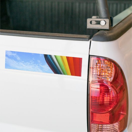 Ballonregenboog in de lucht bumpersticker (Op Truck)