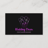 Ballonroze eenvoudige Paarse gradiënt Visitekaartje (Voorkant)