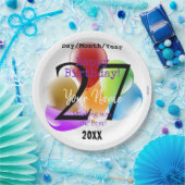 Ballons - Aangepaste Borden op jaarbasis Papieren Bordje (Feest)