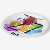 Ballons - Aangepaste Borden op jaarbasis Papieren Bordje (Gekanteld)