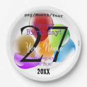 Ballons - Aangepaste Borden op jaarbasis Papieren Bordje (Voorkant)