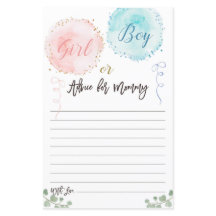 Ballons Baby shower Advice Kaart